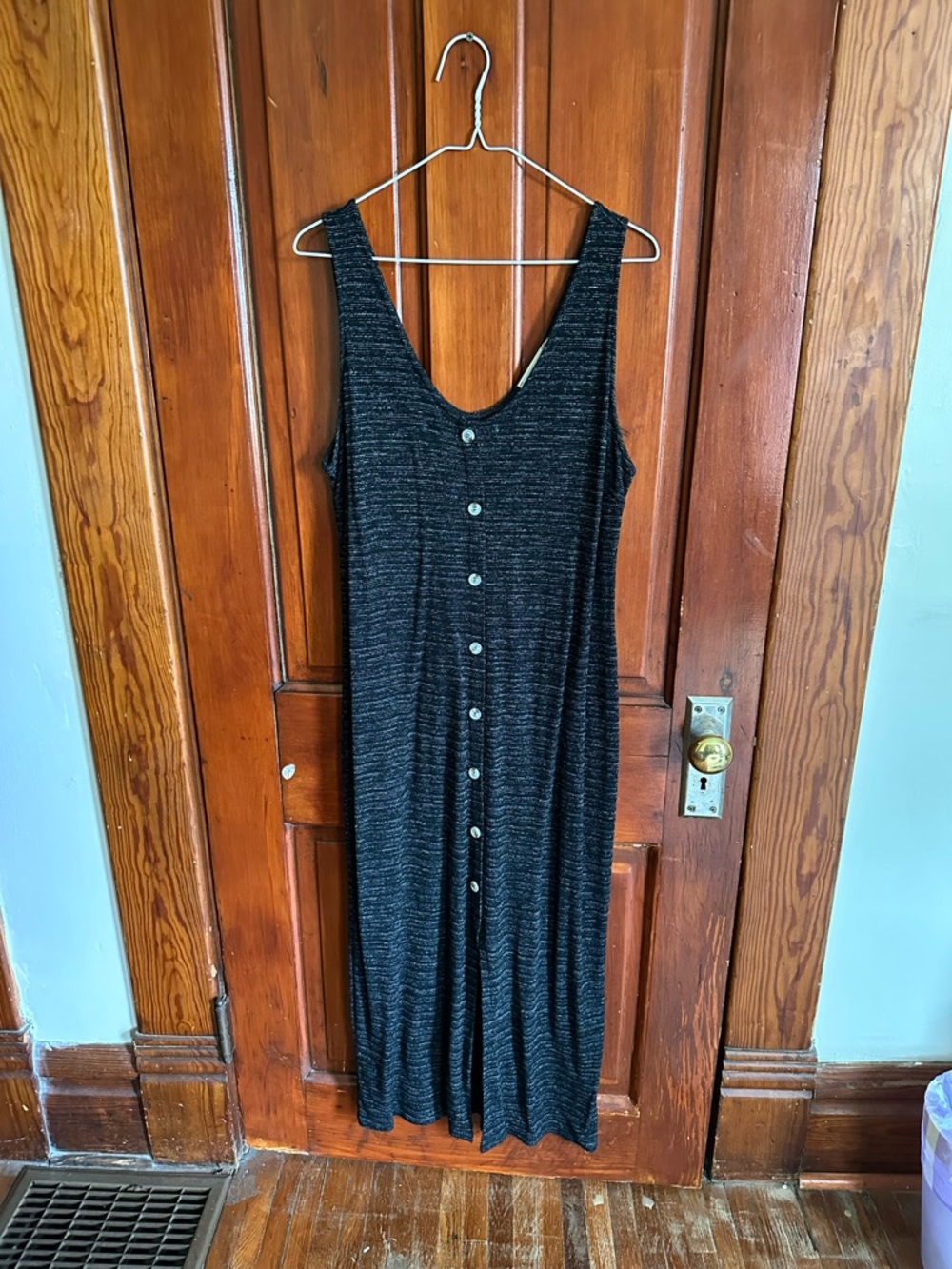 Lush Black Sleeveless Button-Front Maxi Dress
